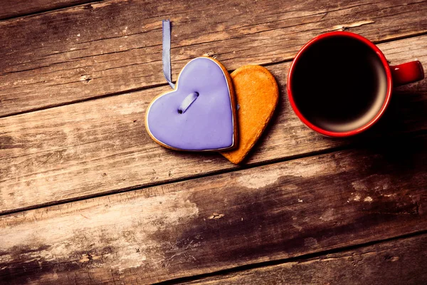 Cup of coffee and cookies — Stock Photo, Image