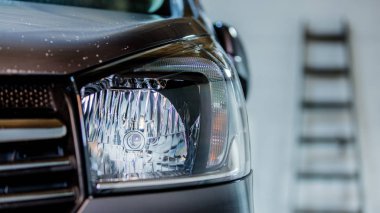 modern araba Far closeup manzaraya.