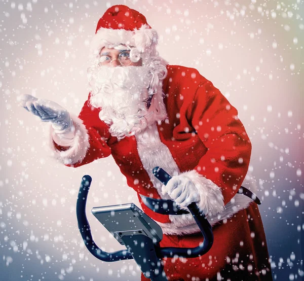 Santa Claus bavit se s rotopedy — Stock fotografie