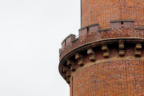 Boční Část Věže Balkonem Chruch Polsko — Stock fotografie