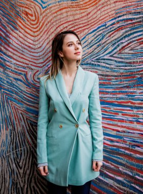 90'lı yılların Blazer genç kadın stil 