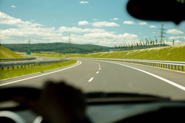 View Speedrway Drivers Seat Poland — Stock Photo, Image