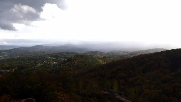 Vista Sobre Sudetes Lower Silesia Polonia — Vídeo de Stock