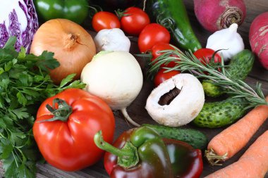 Sonbahar sebzeleri yığını.