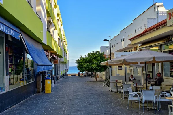 Spanya Kanarya Adası Fuerteventura Nın Güzel Şehri Corralejo Sıcak Bir — Stok fotoğraf