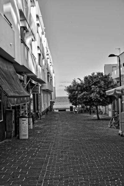 Bela Cidade Corralejo Ilha Canária Espanhola Fuerteventura Dia Quente Férias — Fotografia de Stock