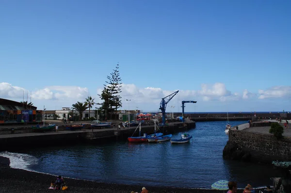 Vackert Landskap Den Spanska Hamnstaden Puerto Cruz Kanarieöarna — Stockfoto