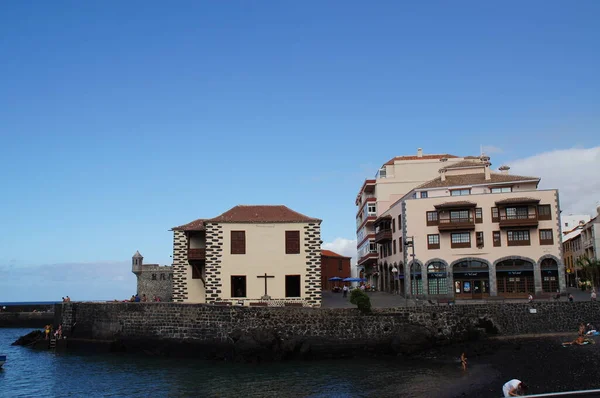 Bela Paisagem Cidade Portuária Espanhola Puerto Cruz Ilha Canária Tenerife — Fotografia de Stock