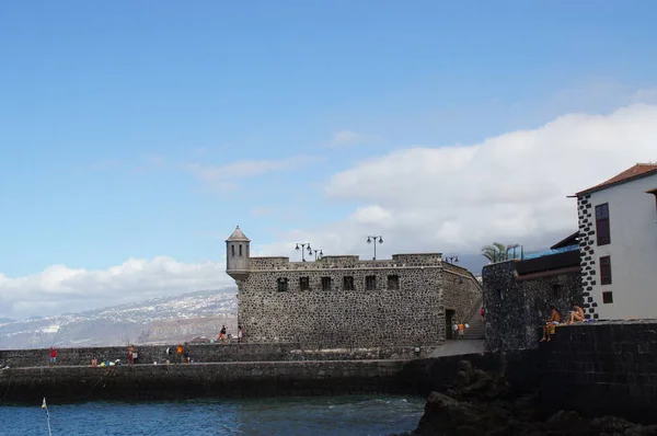 Bela Paisagem Cidade Portuária Espanhola Puerto Cruz Ilha Canária Tenerife — Fotografia de Stock