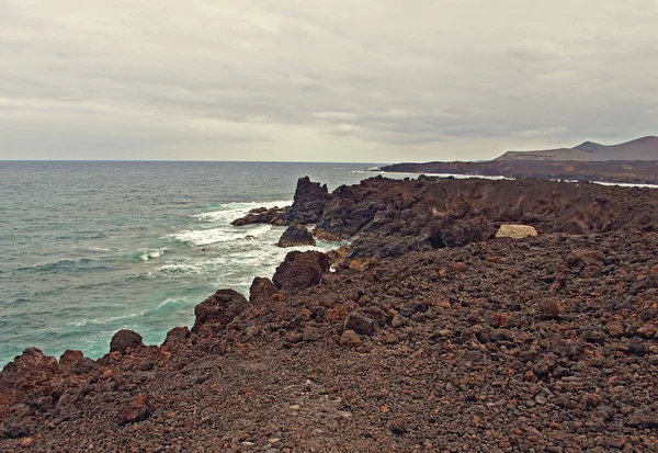 Wunderschöne Ursprüngliche Vulkanlandschaften Von Der Spanischen Insel Lanzarote — Stockfoto