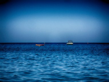 Yunanistan 'ın Rodos adasındaki güzel deniz manzarası