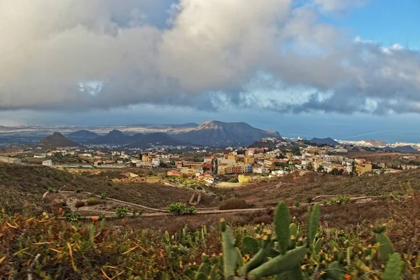 Vackert Lugnt Semesterlandskap Spanska Kanarieöarna Teneriffa Solig Dag — Stockfoto