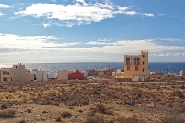Prachtige Landschappen Van Het Spaanse Eiland Tenerife Met Snelweg Oceaan — Stockfoto