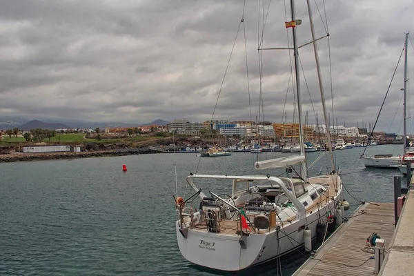 여름날 스페인 카나리아 제도의 테네리페 항구가 내려다 보이는 아름다운 — 스톡 사진