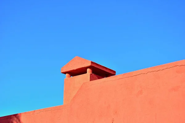 Prachtige Contrasterende Architectonische Details Het Spaanse Canarische Eiland Fuerteventura Tegen — Stockfoto