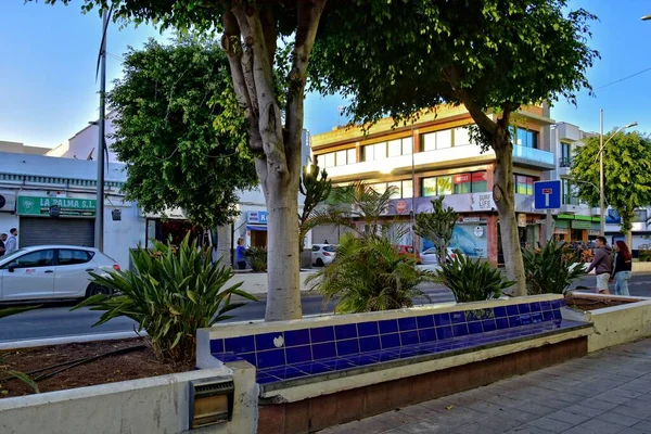 Prachtige Stad Corralejo Het Spaanse Canarische Eiland Fuerteventura Een Warme — Stockfoto