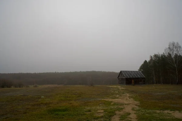 Beaux Paysages Automne Pittoresques Podlasie Polonais Par Une Journée Nuageuse — Photo