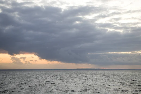 Bellissimo Paesaggio Delicata Alba Sul Mar Baltico Polonia Sulla Baia — Foto Stock