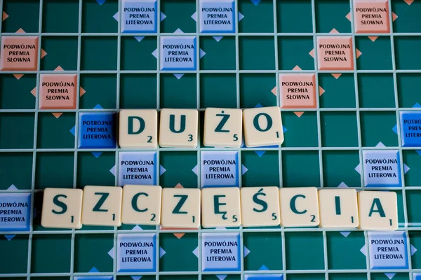 original inscription on the scrabble game board to celebrate dad's day in Polish