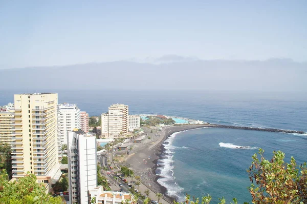 Hermosa Vista Superior Ciudad Española Isla Canaria Tenerife Puerto Cruz —  Fotos de Stock
