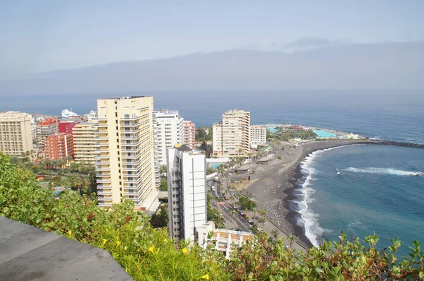 Vacker Utsikt Över Den Spanska Staden Kanarieöarna Teneriffa Puerto Cruz — Stockfoto