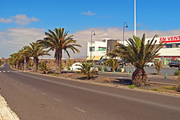 Spanya Kanarya Adası Lanzarote Den Güzel Sakin Bir Yaz Bulutlu — Stok fotoğraf