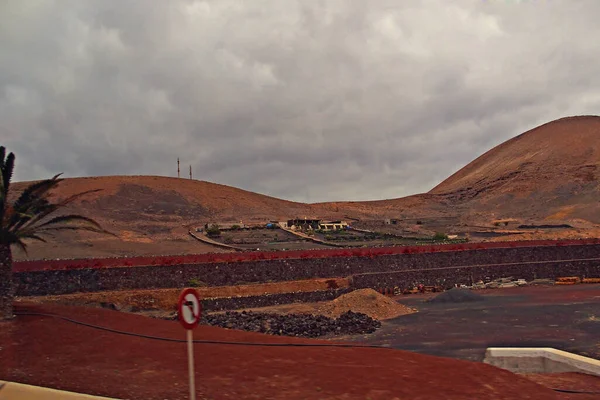 Spanya Kanarya Adası Lanzarote Den Güzel Sakin Bir Yaz Bulutlu — Stok fotoğraf