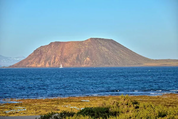 Spanya Daki Fuerteventura Kanarya Adası Ndaki Güzel Sahil Mavi Okyanus — Stok fotoğraf