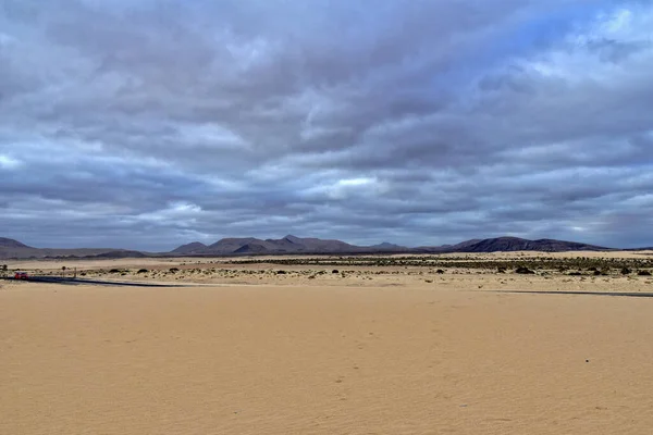 Bellissimo Paesaggio Dall Isola Spagnola Delle Canarie Fuerteventura Con Dune — Foto Stock