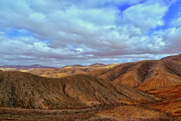 Bela Paisagem Montanhosa Misteriosa Vazia Centro Ilha Canária Fuerteventura Espanhol — Fotografia de Stock