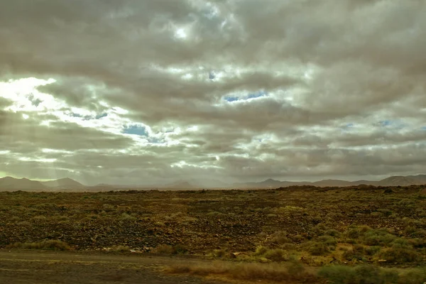 Beau Paysage Montagneux Mystérieux Vide Centre Fuerteventura Espagnole Des Îles — Photo