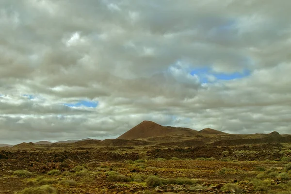 Hermoso Vacío Misterioso Paisaje Montañoso Desde Centro Isla Canaria Fuerteventura — Foto de Stock