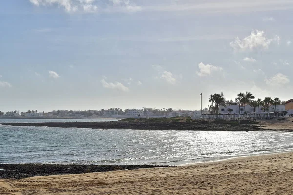 Hermosa Vista Playa Océano Azul Isla Canaria Fuerteventura España — Foto de Stock