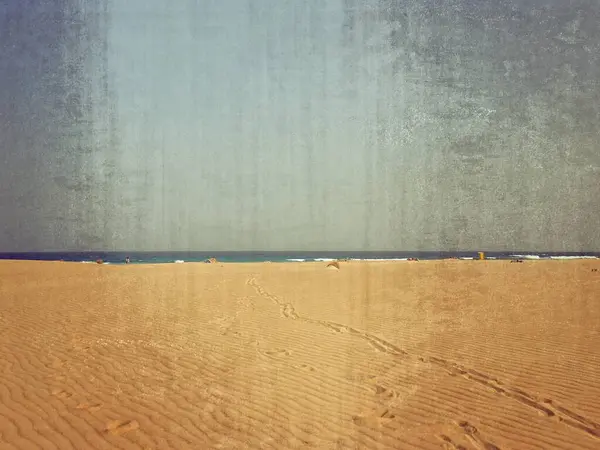 Όμορφο Τοπίο Από Την Ισπανική Canary Island Fuerteventura Αμμόλοφους Και — Φωτογραφία Αρχείου