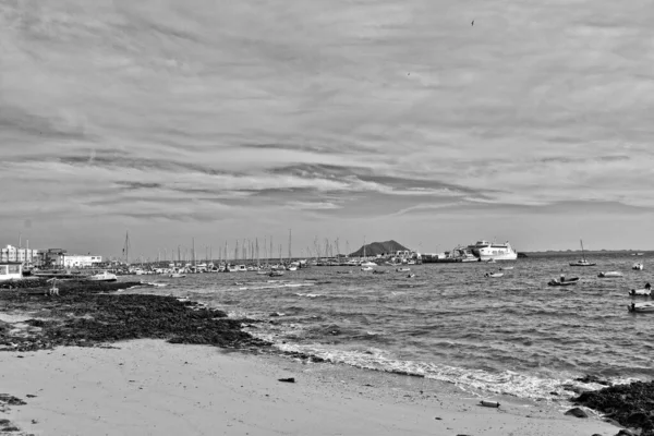Чудовий Краєвид Пляж Блакитний Океан Острові Канарські Острови Фуертевентура Іспанії — стокове фото