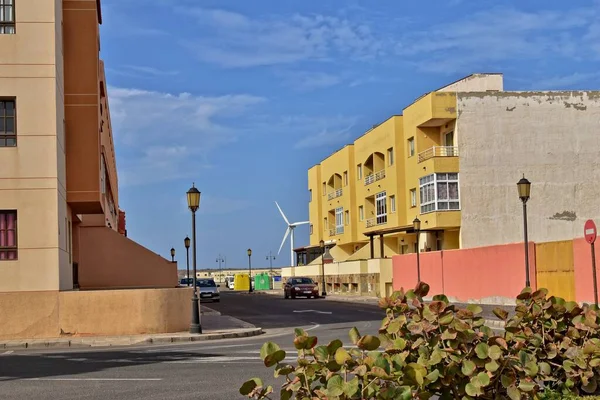 Die Wunderschöne Stadt Corralejo Auf Der Spanischen Kanareninsel Fuerteventura Einem — Stockfoto