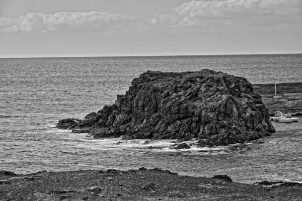 Wunderschöne Landschaft Der Kanarischen Insel Fueratentra Auf Den Felsen Und — Stockfoto