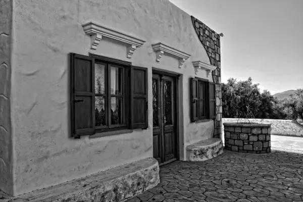 Beautiful Landscape Historic City Lindos Greek Island Rhodes White Old — Stock Photo, Image