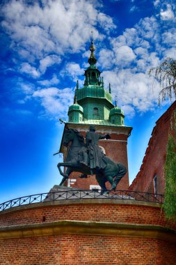 Güzel tarihi Polonya şehri Krakow güzel güneşli bir yaz günü
