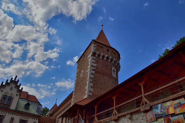 Bella Storica Città Polacca Cracovia Una Bella Giornata Vacanza Estiva — Foto Stock