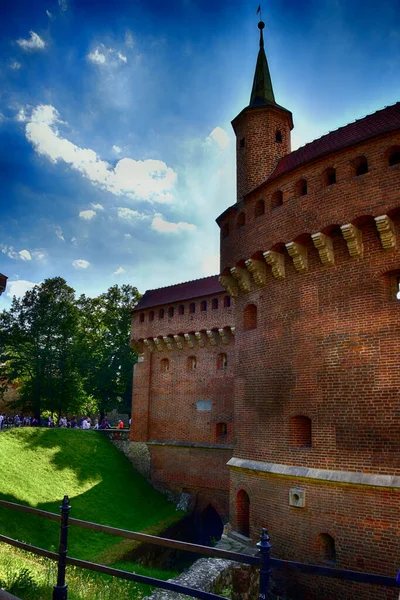 Krásné Historické Historické Polské Město Krakov Krásné Slunné Letní Prázdniny — Stock fotografie