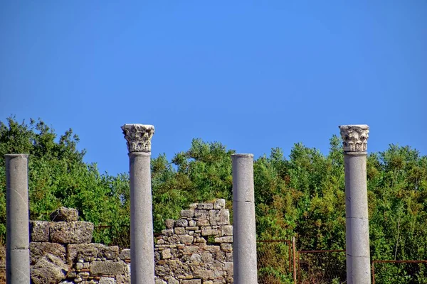 Beautiful Antique Ruins Warm Summer Sun Turkish City Asia Side — Stock Photo, Image