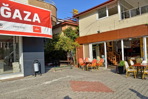 Een Rustig Uitzicht Turkse Stad Alanya Een Warme Zomerdag Meestal — Stockfoto