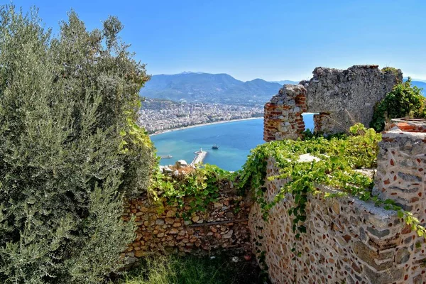 Beautiful Summer View City Sea Hill Alanya Turkey Warm Sunny — Stock Photo, Image