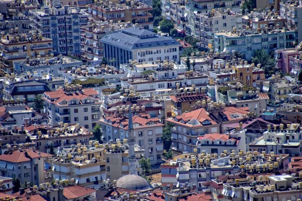 Hermosa Vista Desde Mirador Ciudad Alanya Turquía Mar Mediterráneo — Foto de Stock
