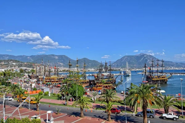 Mooie Originele Turkse Straatjes Huizen Stad Alanya — Stockfoto