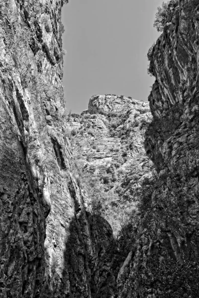 Beautiful Natural Wild Landscape Turkish Mountains Interesting Waterfall Sapadere Canyon — Stock Photo, Image