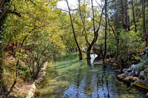 Bir Yaz Günü Yeşil Ormanlarla Kaplı Türk Dağlarının Güzel Manzarası — Stok fotoğraf