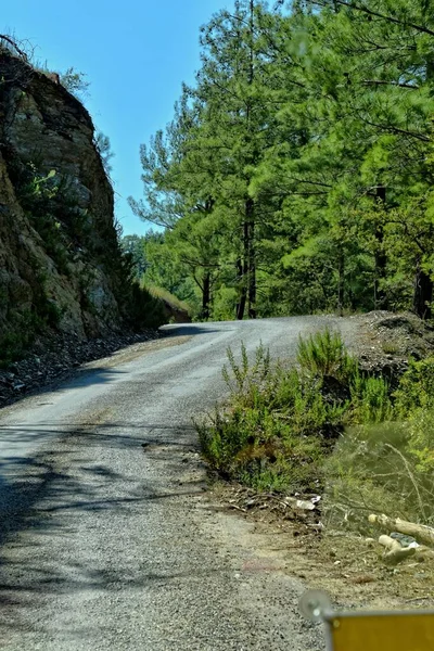 Beautiful Empty Gravel Road Mountains Turkey Warm Summer Day — Stock Photo, Image
