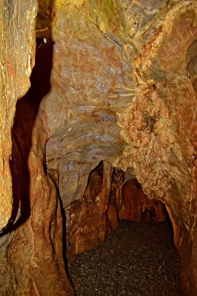 Interessante Bella Grotta Originale Nelle Montagne Turche Con Stalattiti Stalagmiti — Foto Stock